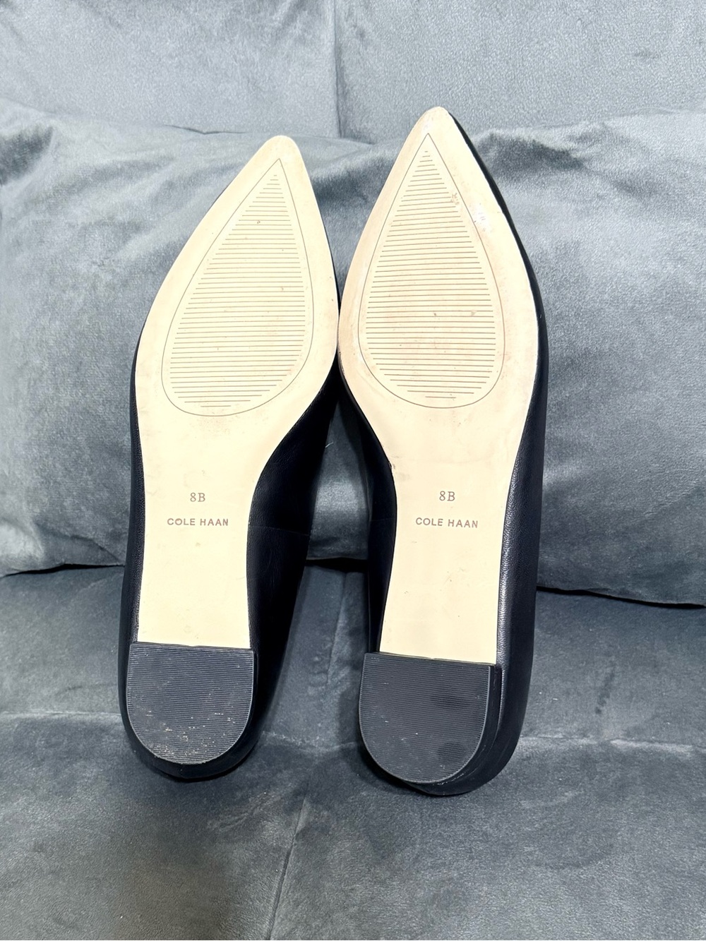 Cole Haan Black Pointed Leather Slip-On Loafers - Picture 7 of 12